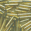 MILL HILL® #G82011 (Japanese) 1.9x9mm BUGLE BEADS: Transparent Victorian Gold Silver-Lined