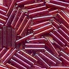 MILL HILL® #G82012 (Japanese) 1.9x9mm BUGLE BEADS: Transparent Royal Plum, Rainbow Luster