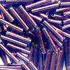 MILL HILL® #G82051 (Japanese) 1.9x9mm BUGLE BEADS: Transparent Royal Mauve, Rainbow Luster