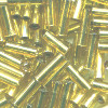 MATSUNO #2 (2x6mm) 1/16"W x 1/4"L BUGLE BEADS: Trans. Lt. Gold S/L