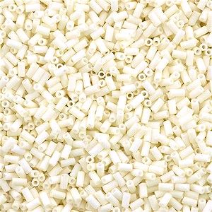 MIYUKI® #1 (1x3mm) Micro BUGLE BEADS: Opaque Matte Cream #2021