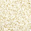 MIYUKI® #1 (1x3mm) Micro BUGLE BEADS: Opaque Matte Cream #2021