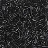 MIYUKI #1 (1x3mm) Micro BUGLE BEADS: Opaque Black #401