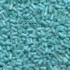 MIYUKI #1 (1x3mm) Micro BUGLE BEADS: Turquoise Blue Iridescent Matte  #412FR