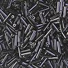 MIYUKI® #2 (1.9 x 6mm) BUGLE BEAD: Opaque Black