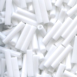 MIYUKI® #3 (1.9x9mm) BUGLE BEADS: Opaque White #402