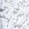 MIYUKI #3 1.9x9mm (1/16" x 3/8") BUGLE BEADS - Opaque White #402