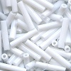 MIYUKI #4 2.4x12mm BUGLE BEADS #402 - Opaque White