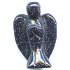 15x20mm Blue Goldstone 3-D ANGEL Bead