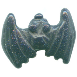 15x21mm Blue Goldstone BAT Animal Fetish Bead