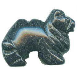 20x24mm Blue Goldstone 3-D CAMEL Animal Fetish Bead