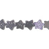 6mm Blue Goldstone Flat STAR Beads