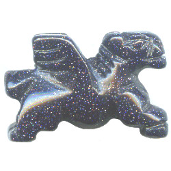 20mm Blue Goldstone 3-D PEGASUS Bead