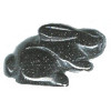 14x24mm 3-D Blue Goldstone RABBIT Animal Fetish Bead