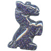 20mm Blue Goldstone 3-D UNICORN Bead