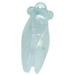 10x28mm Jadeite CICADA, CRICKET, GRASSHOPPER Animal Fetish Bead