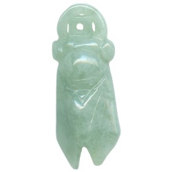 12x30mm Jadeite CICADA, CRICKET, GRASSHOPPER Animal Fetish Bead