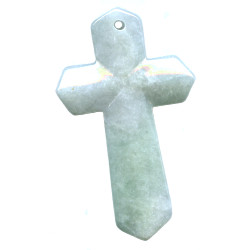 30x51mm Jadeite CROSS, CRUCIFIX Pendant/Focal Bead