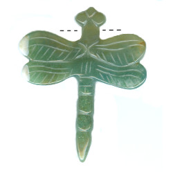 42x52mm African Bloodstone DRAGONFLY Animal Fetish Pendant/Focal Bead