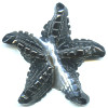 58x60mm Black Sardonyx Agate STARFISH Pendant/Focal Bead