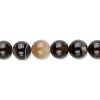 8mm Natural Black Agate ROUND Beads