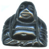 20x20mm Black Obsidian 3-D BUDDHA Bead