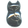 25x40mm Black Obsidian FOX Animal Fetish Pendant/Focal Bead