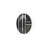 10x14mm Inlaid Black Onyx (Block) & Silver OVAL CABOCHON