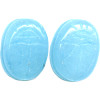 10x13mm Blue Quartz (Dyed) SCARAB, BEETLE Beads