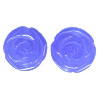 16mm Blue Chalcedony Quartz Carved Floral ROSE Beads