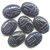 13x18mm Blue Goldstone SCARAB, BEETLE Beads