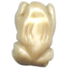 11x17x24mm 3-D Carved Bone FROG Animal Fetish Bead