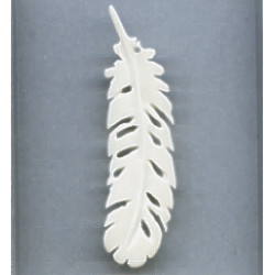 25x95mm Carved Bone FEATHER Pendant/Focal Bead