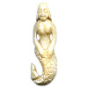 18x58mm 3-D Carved Bone MERMAID Pendant/Focal Bead