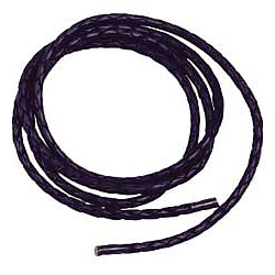 36" Braided Black Leatherette BOLO CORD