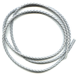 36" Braided Grey Leatherette BOLO CORD