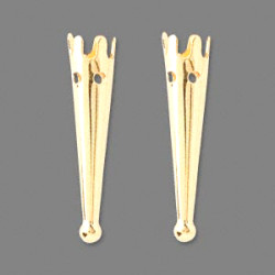 7x33mm Gold Plated Brass BOLO CORD TIPS