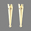 7x33mm Gold Plated Brass BOLO CORD TIPS