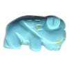 14x23mm Block Kingman Turquoise (Simulated) BUFFALO Animal Fetish Bead