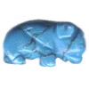 14x23mm Block Matrix Turquoise (Simulated) BUFFALO Animal Fetish Bead