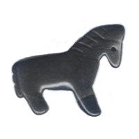 24x26mm Blackstone HORSE Animal Fetish Bead