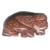 14x23mm Red Goldstone BUFFALO Animal Fetish Bead