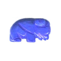 14x23mm Lapis Dyed Howlite BUFFALO Animal Fetish Bead