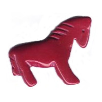 24x26mm Block Coral HORSE Animal Fetish Bead