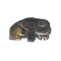 14x23mm Tigereye BUFFALO Animal Fetish Bead