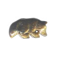 12x22mm Tigereye COYOTE/WOLF Animal Fetish Bead