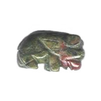 14x23mm Unakite BUFFALO Animal Fetish Bead