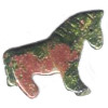 24x26mm Unakite HORSE Animal Fetish Bead