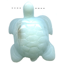 30x40mm Brazilian Amazonite SEA TURTLE Animal Fetish Pendant/Focal Bead