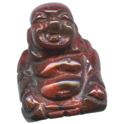 15x20mm Brecciated Jasper 3-D BUDDHA Bead